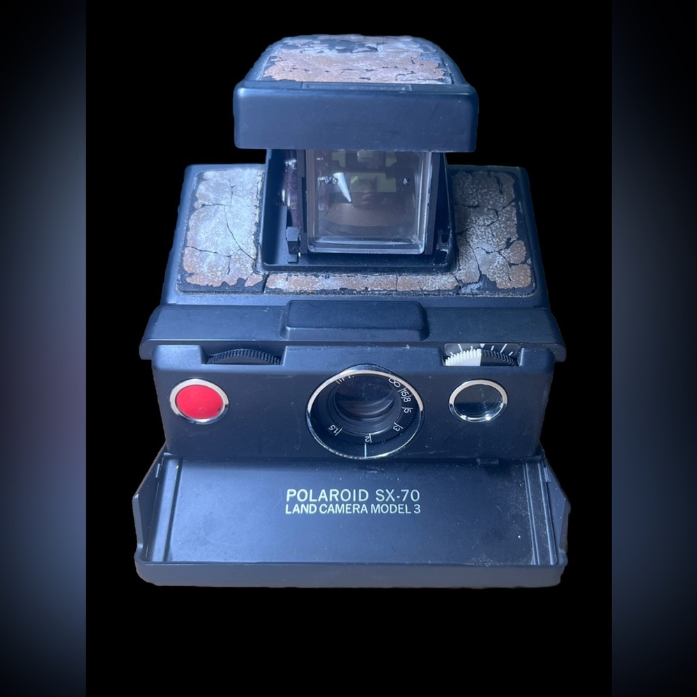 Vintage Polaroid Sx-70 Land Camera Model 3 Leather Folding Instant Untested